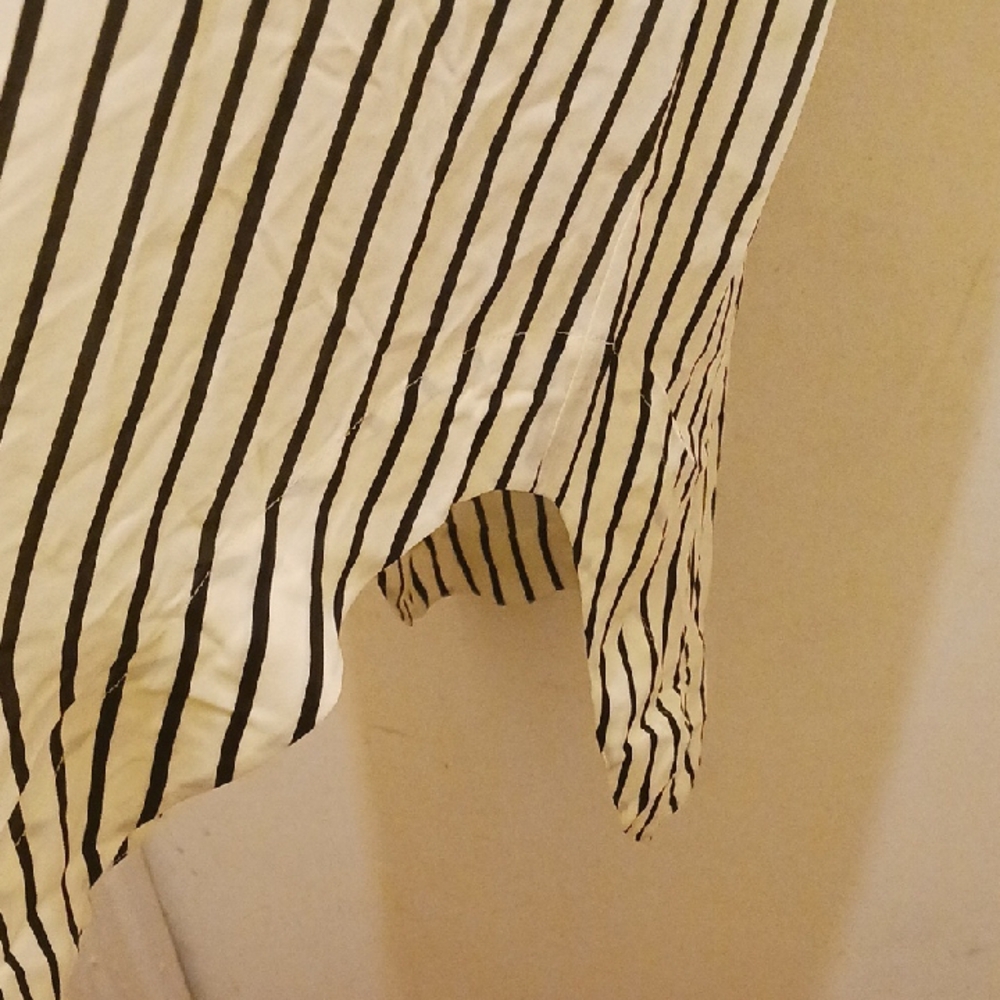 KULE Black and White Striped Shirt Dress - Picture 2 of 7